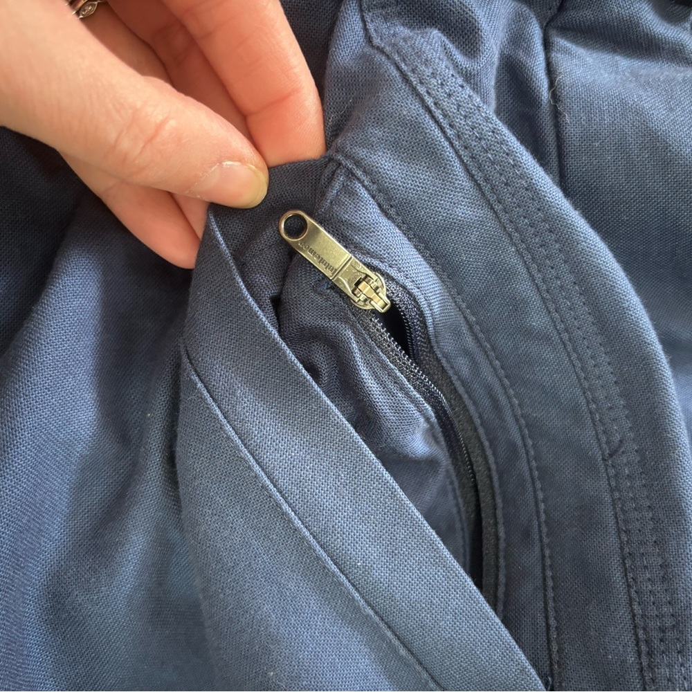 Lululemon Men’s Chino Shorts 34 In Blue 10” Inseam Button Up Cotton Blend - Picture 5 of 7